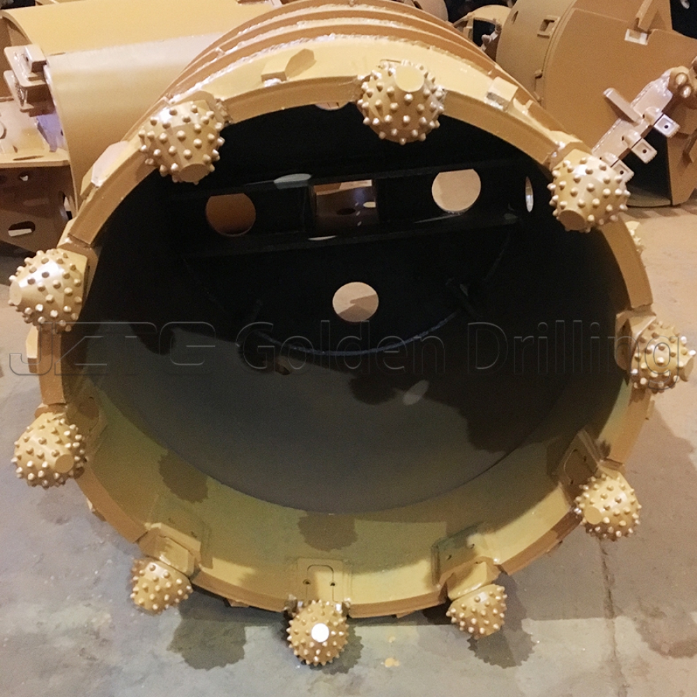 The real rotary rig core barrel with roller bits piling bucket tools